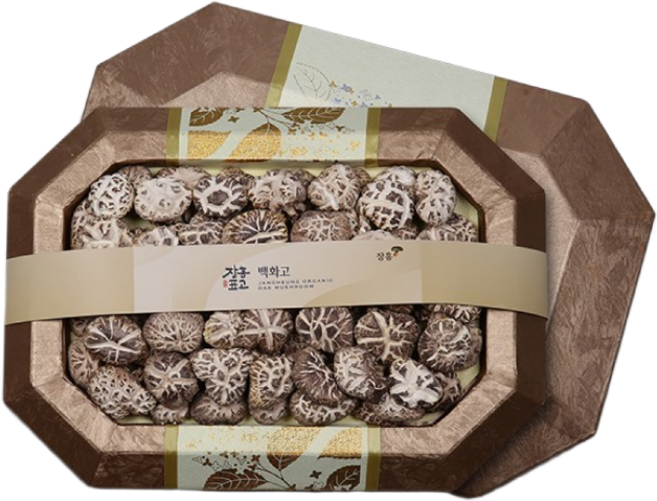 장흥 표고버섯 백화고 프리미엄 선물세트, 1. 백화고 프리미엄선물세트 2호(소)400g, 1개