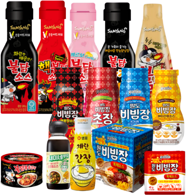 삼양 팔도비빔면 매운 불닭 볶음면소스 까르보불닭 핵불닭 마요 버터간장 매운맛 비빔소스 새미네부엌 간장, D 업소용 불닭소스, 삼양 자이언트 불닭소스2KG, 1개, 2kg