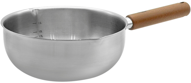 제이비홈 Woody 우디 IH 스텐 멀티팟 편수 냄비, 1개, 18cm