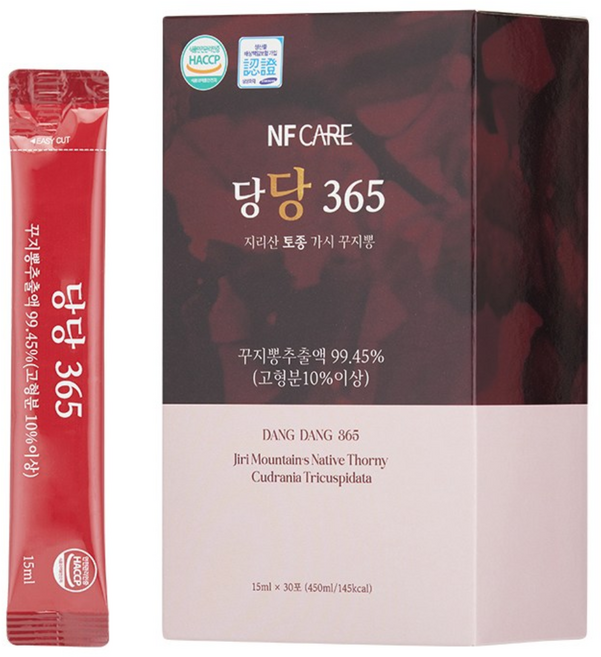 당당365 국산 구찌뽕 바나바잎 혈당관리 꾸지뽕 여주 돼지감자 1일 1포 당케어, 1박스, 450ml