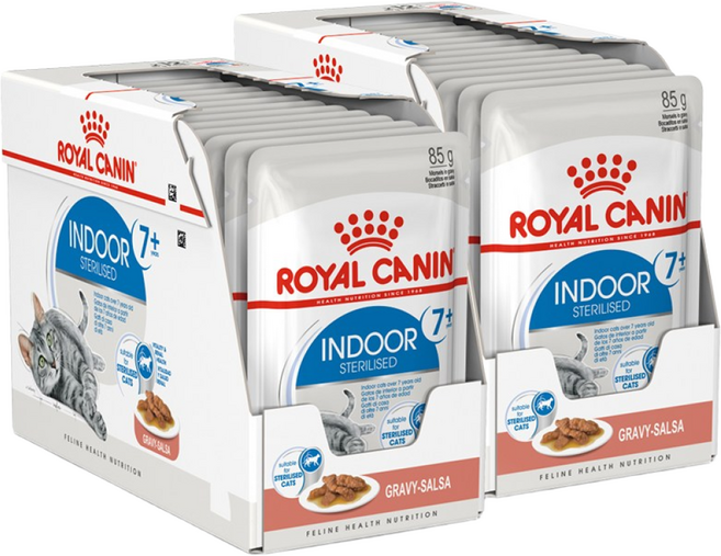 로얄캐닌 인도어 7세이상 젤리 파우치 85G 24팩, 닭, 24개