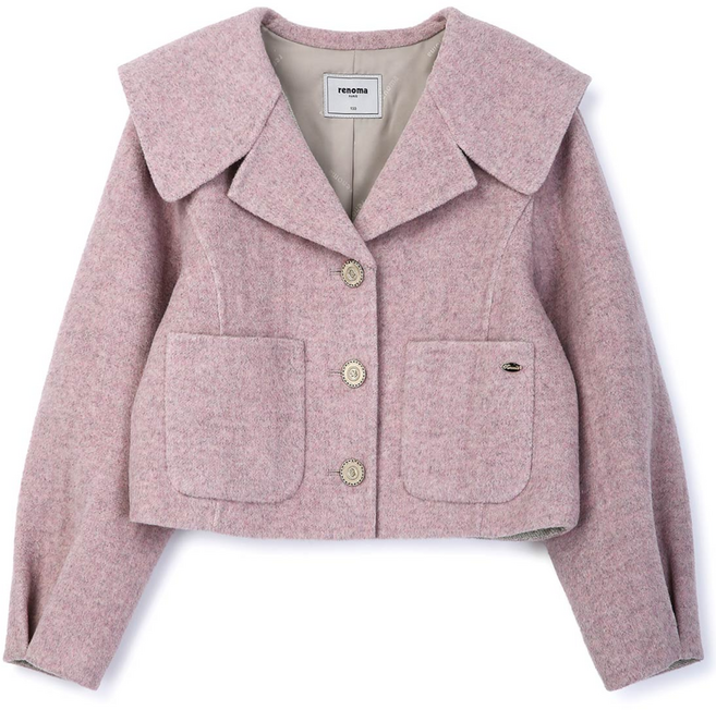 레노마키즈 여아 핸드메이드 하프 코트 초등 주니어 여아 봄 코트 R2411C012