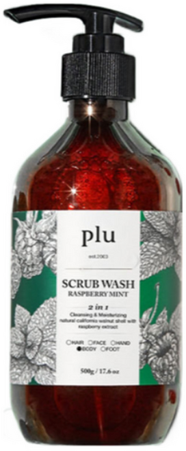 플루 데일리 스크럽 바디워시 라즈베리민트, 500g, 1개