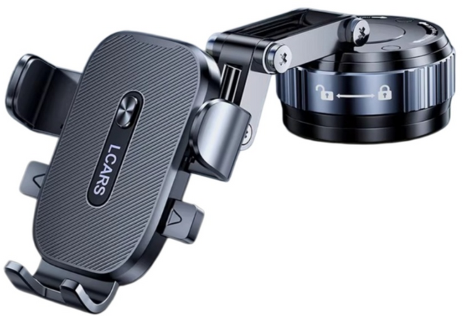 차량 대시보드 및 내비게이션 시스템에 부착할 수 있는 진공 흡착식 신형 차량용 휴대폰 거치대입니다., 검은색, 1개