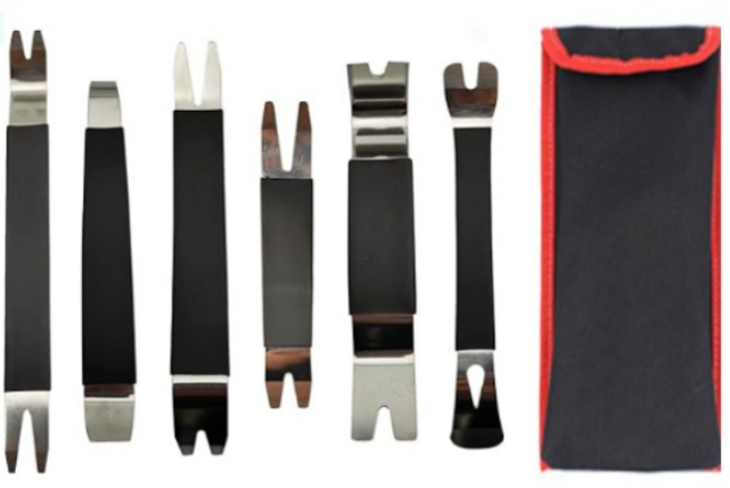 밀튼 차량용 스테인리스 리무버 6종 세트 내장재 탈거 헤라 튜닝, 스테인리스 리무버 6종 세트(파우치 포함), 1개