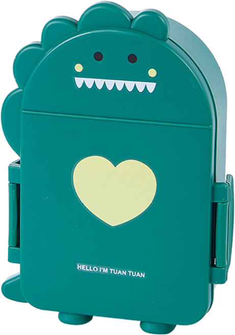 최본 공룡 도시락, 1개, 그린