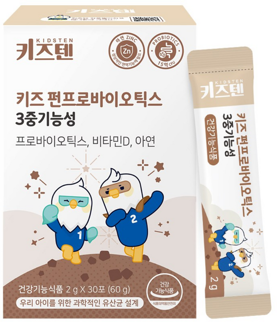 키즈텐 펀프로바이오틱스 3중 기능성 키즈 유산균 30p, 60g, 1개