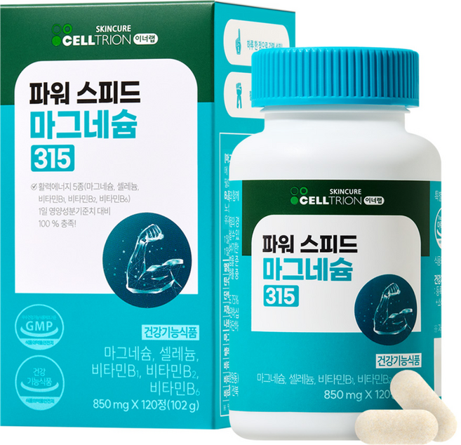 이너랩 파워 스피드 마그네슘 315, 120정, 1개