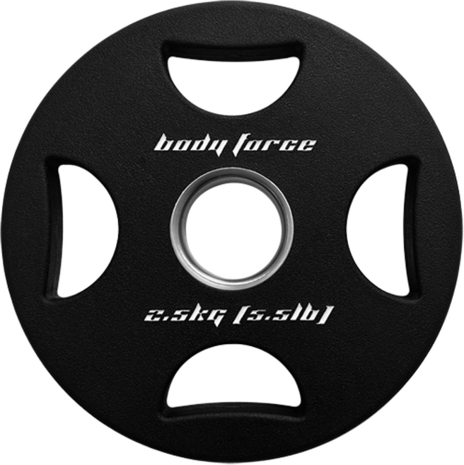 바디포스 TPU 우레탄 원형 중량원판 (4홀) 1.25~20kg [동화스포츠 공식 제품], 2.5kg, 1개, 블랙