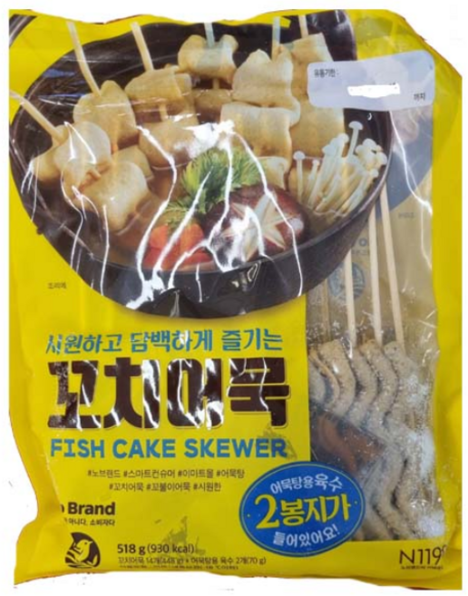 노브랜드 꼬치어묵518g, 아이스보냉백포장, 4개, 518g