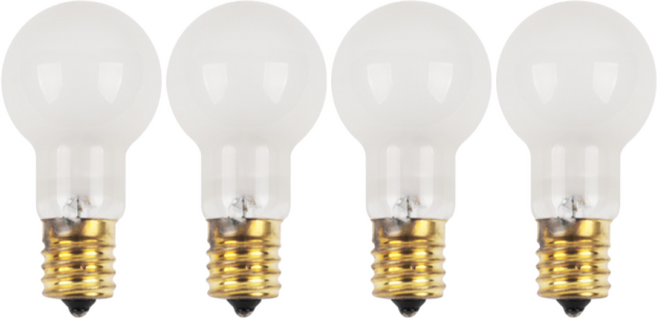 번개표 미니크립톤 전구 불투명 60W 불투명 E17 전구색 1개, 4개