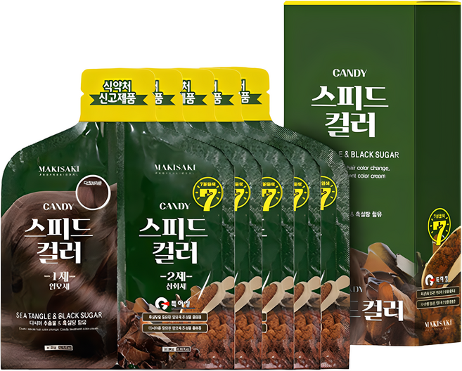 캔디 스피드 컬러 7분염색, 네츄럴브라운, 5개