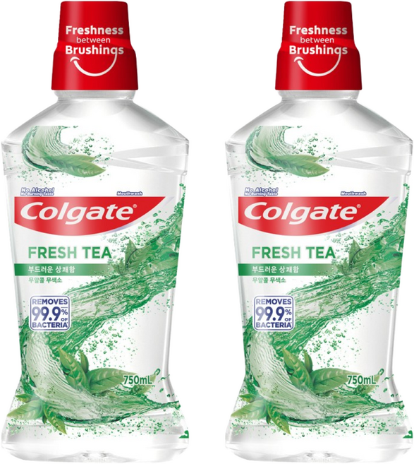 콜게이트 마우스워시 후레쉬 티, 750ml, 2개