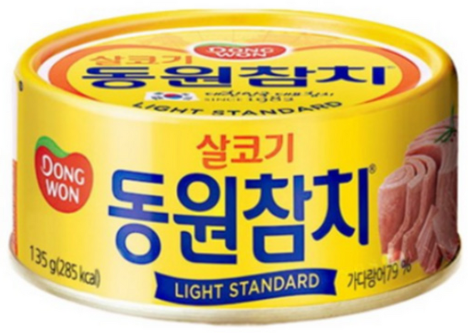 동원 라이트 스탠다드 참치, 135g, 16개
