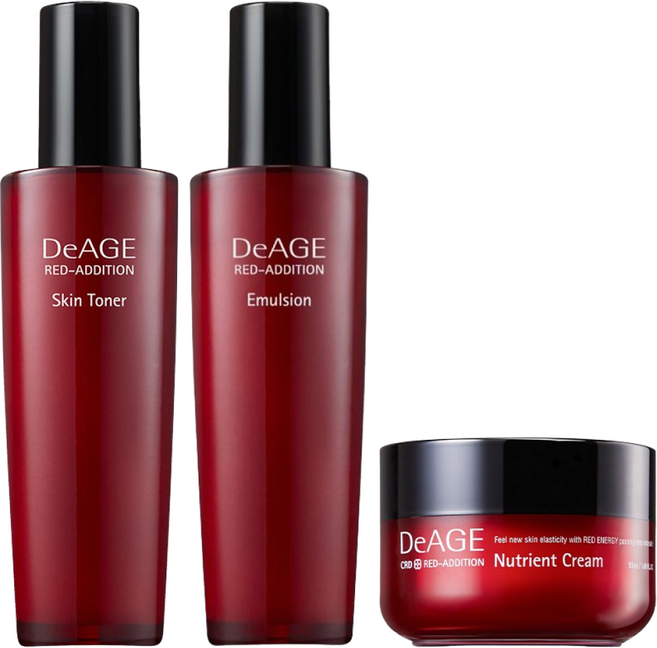 참존 디에이지 레드 애디션 3종 스킨+에멀전+크림, 1세트