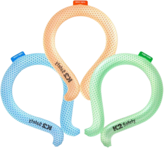 K2 Safety 엣지넥쿨러 쿨스카프 여름 머플러 IUS22999 아이스밴딩 반영구적사용 아이스밴드, 블루