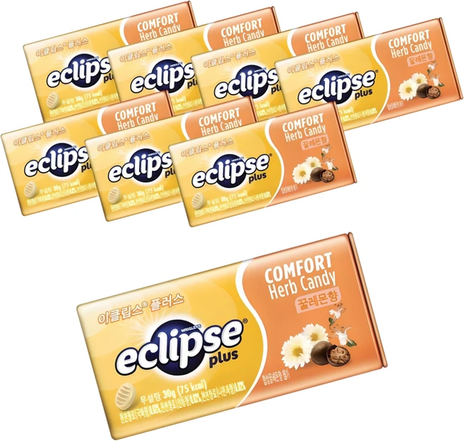이클립스 플러스 허브캔디 꿀레몬향, 30g, 8개 - 쿠팡