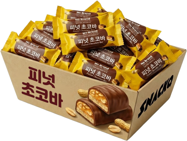 스낵큐 노브랜드 과자, 12개, 피넛 초코바