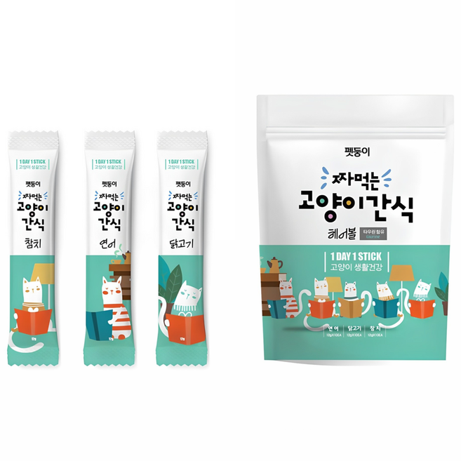 펫둥이 짜먹는 고양이 간식, 혼합맛(참치/연어/닭고기), 360g, 1개