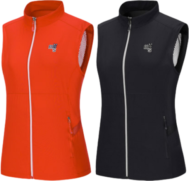 [1+1] 여성 춘추 100D 펀칭 메쉬 윈드 조끼 SWV12 아웃도어 골프조끼 등산 스포츠 작업복 시원한 베스트 망사 단체복