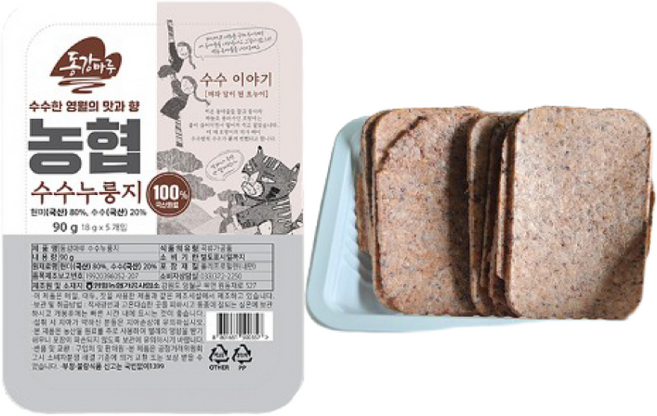 영월농협 동강마루 국산 수수 누룽지, 1개, 90g