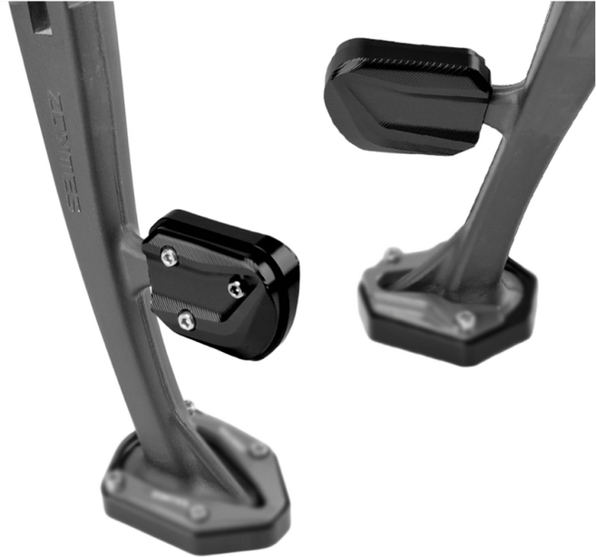 오토티엔 존테스 350D 24년-25년 튜닝 사이드스탠드 날개클립 패드 확장발판, BLACK, 1개