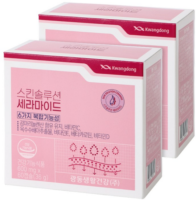 광동 스킨솔루션 세라마이드 36g, 60정, 2개