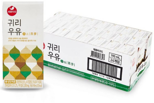 서울우유 귀리우유, 48개, 190ml