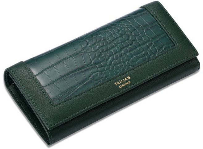 타일리안 여성 장지갑 악어패턴 PU가죽 대용량 다용도 클러치 지갑 고급 선물박스포장