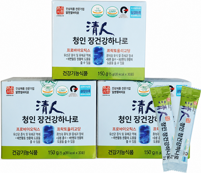 청인 장건강하나로 유산균, 3개, 150g