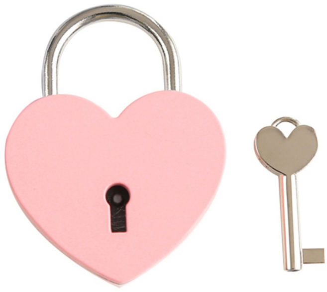 미니 하트 자물쇠 커플자물쇠 열쇠 남산타워 기념일 선물 서랍장 사물함, 1개