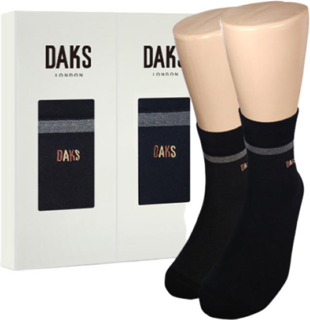 DAKS DAKS양말 남성 설 선물세트 명품양말 깔끔하고 세련된 스프라이트 무늬 애플아울렛 엘르양말 사상점 348 2족