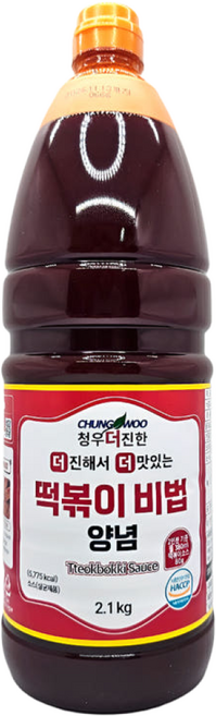 청우 더진한 떡볶이 비법 양념 소스 PET, 1개, 2.1kg