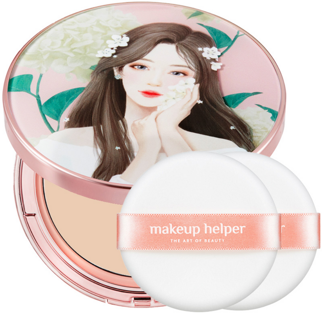 메이크업헬퍼 아트 스위트소피아 오리지널 프로피니쉬 파우더팩트 25g + 전용 퍼프 세트, 1개, 23호 내추럴베이지
