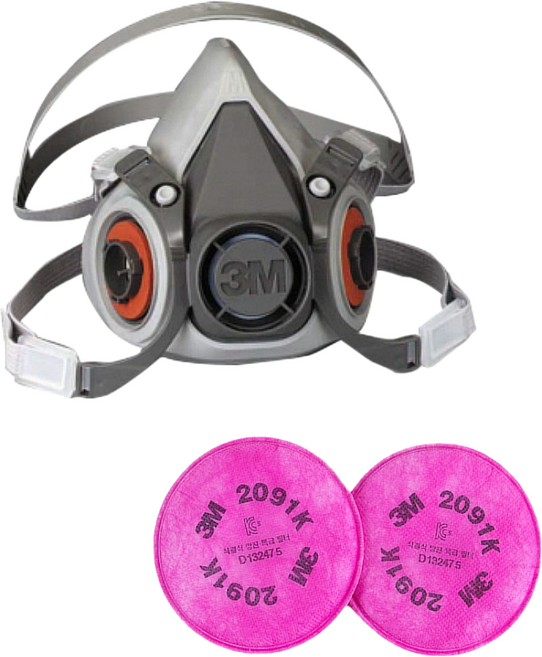 3M 필터마스크 6200 (특급방진필터포함) 1세트 용접 분진차단, 1개