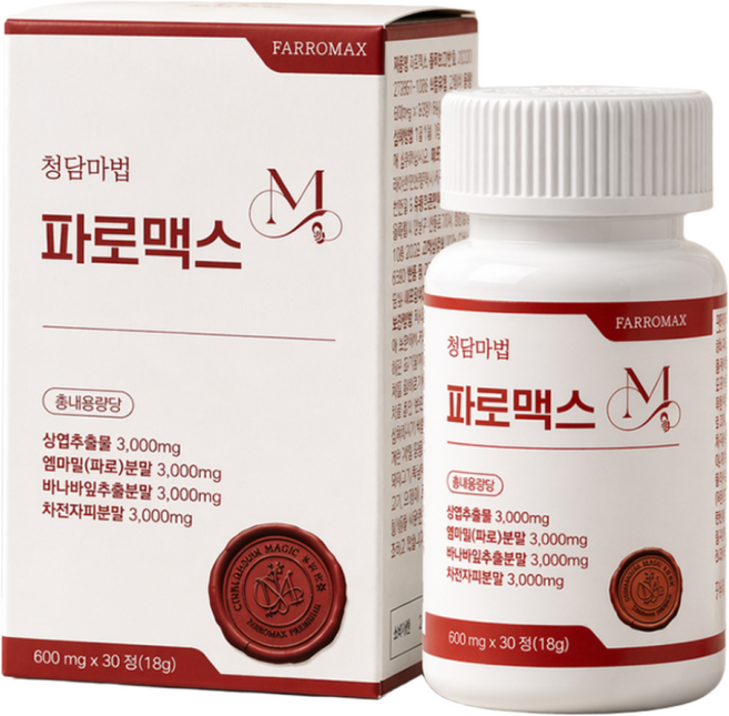 청담마법 파로맥스 바나바잎 추출물 600mg 프리미엄, 2개, 30정