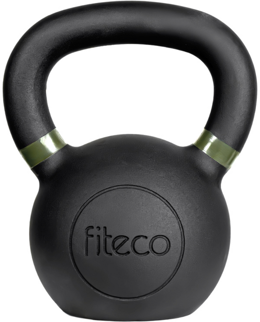 FITECO 프리미엄 케틀벨 크로스핏 전신운동, 1개, 16kg, 블랙