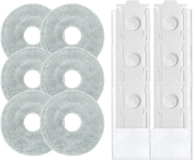 퓨어퍼스트 삼성 비스포크 ai 스팀 로봇청소기 먼지봉투 걸레 6+6 호환, 1개