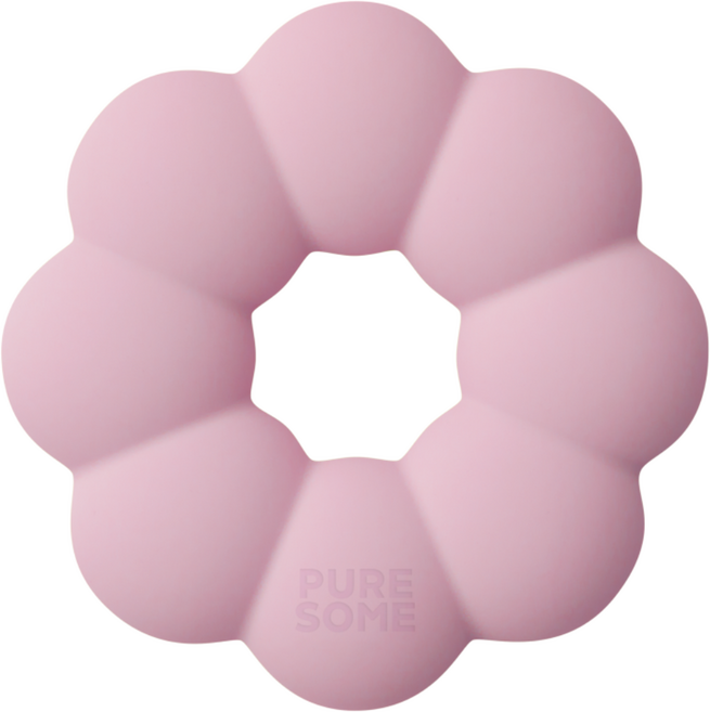 퓨어썸 도넛 비누 받침대, 1개, 쿨핑크