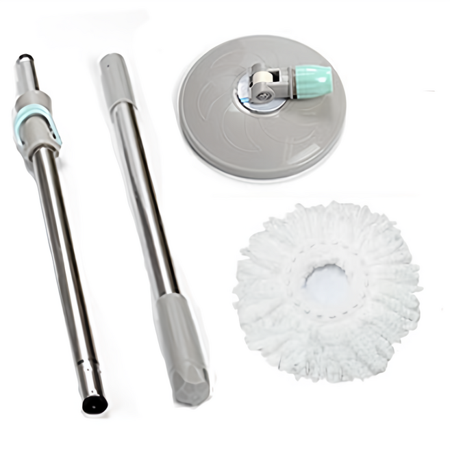 회전 청소기 밀대봉 + 회전판 + 리필걸레, 1세트