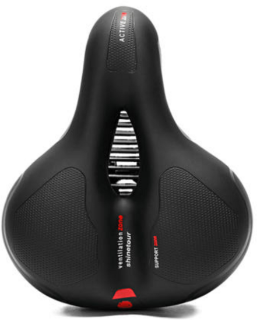 자전거 안장 쿠션 전립선 무통증 스프링 실내 1EA, 레드, 1개