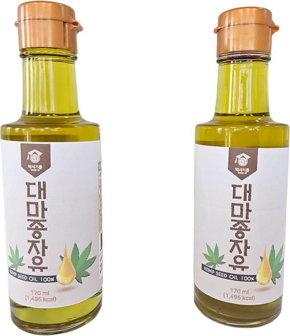 박사기름 햄프씨드오일 170ml 식품공학전공 박사 직접 개발 생산 대마종자유, 2개