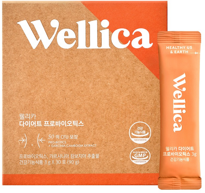 웰리카 다이어트 프로바이오틱스 30p, 90g, 1개