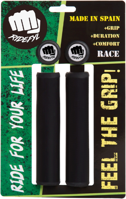 라이드필 레이스 그립 MTB 산악 자전거 핸들 자외선 차단 보호 고강도 퍼포먼스 미끄럼 방지 손잡이, 블랙