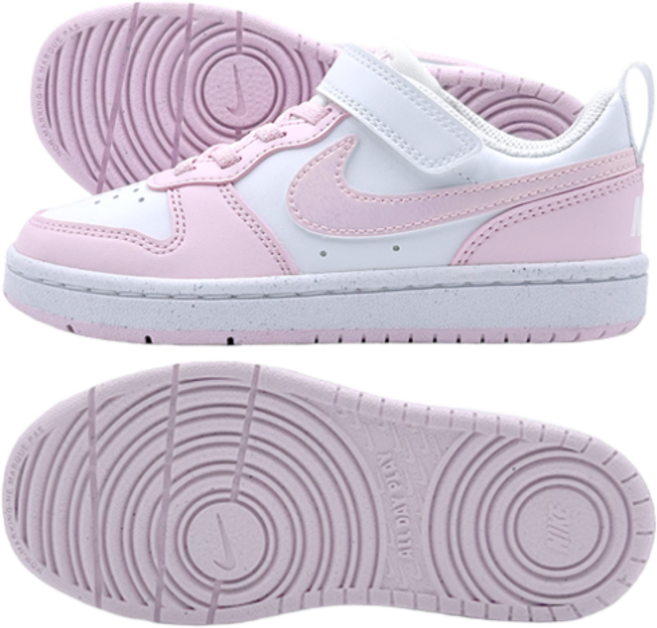 나이키 키즈 찍찍이 발편한 아동화 운동화 PS 코트 버로우 로우 핑크 신발주머니 증정