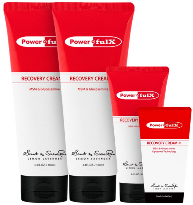 [파워풀엑스 공식몰] 리커버리크림 파워풀크림 발열 찜질크림 혈행개선, 100ml*2+60ml+20ml(2ml*10)