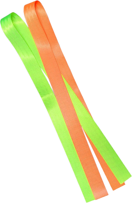 장재물 꼬리표시 50mm형광색리본 안전벨트줄 1.5M 화물차용품, 오렌지+연두, 1개