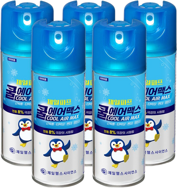 제일파프 쿨 에어 맥스 200ml, 5개, 1개입