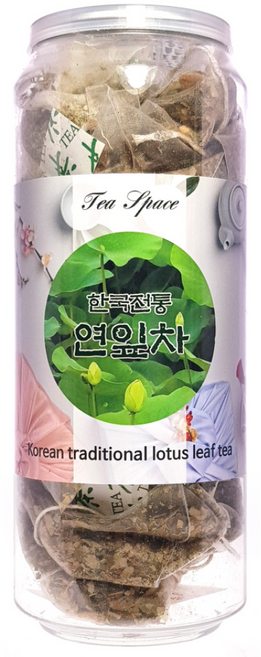 [티스페이스] 순수 한국 전통차 프리미엄 연잎차 15티백 25티백 순수 국산 원료 100%, 1g, 15개입, 1개