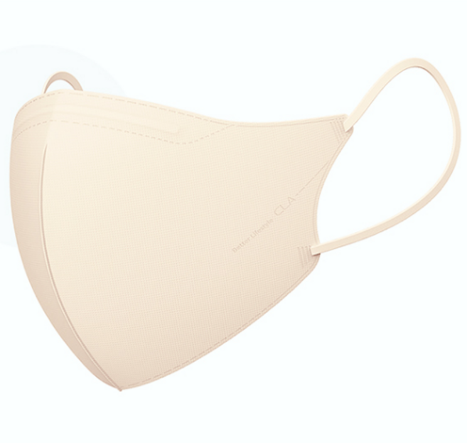 CLA 슬림핏 뉴 황사 보건용 컬러 마스크 중형 KF94, 25개입, 12개, 스킨베이지